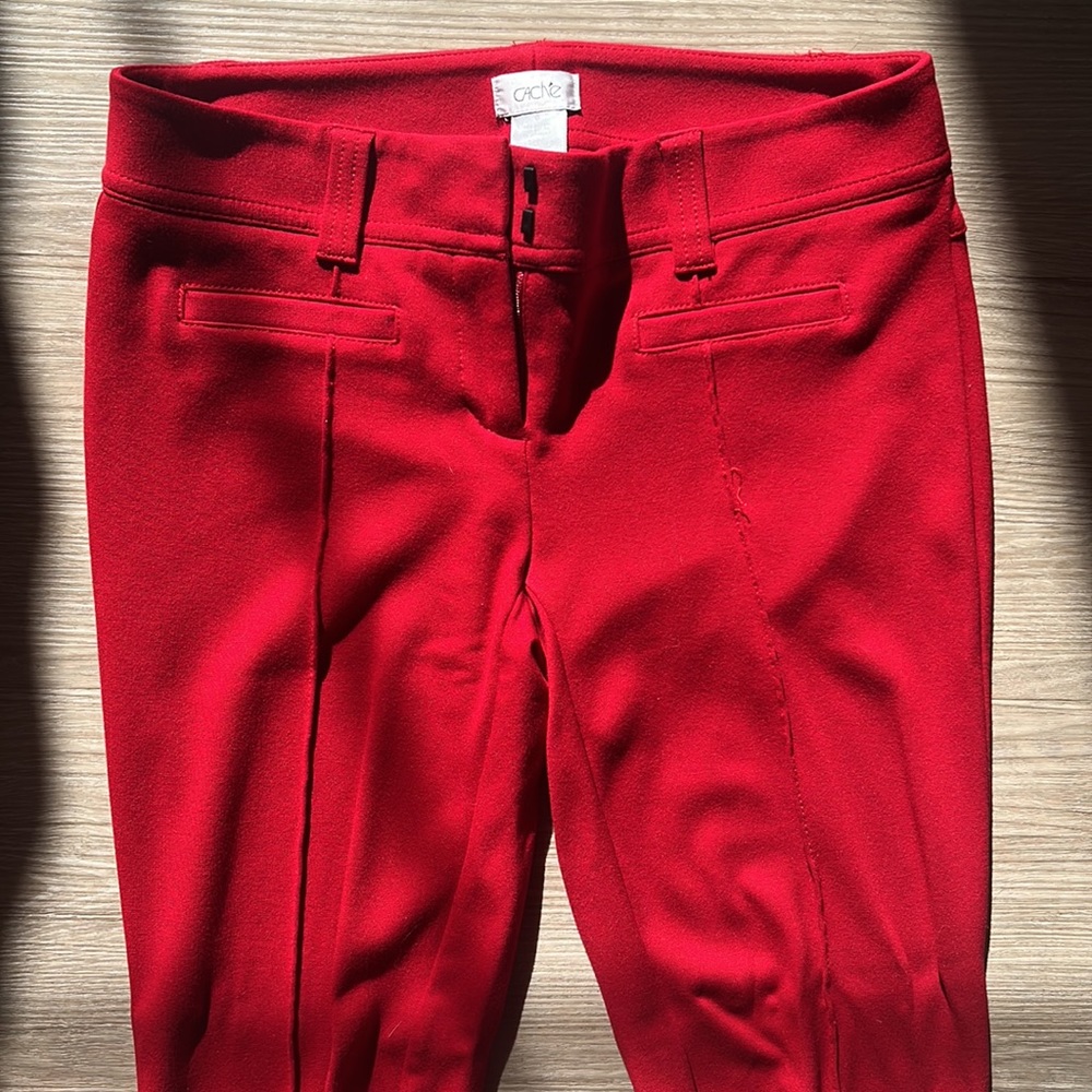 Cache Red Pleated Pants - image 2